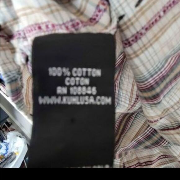 Kuhl Long Sleeve Embroidered Pearl Snap Up, Multi-Color Plaid Cotton XL - Picture 4 of 5